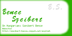 bence szeibert business card